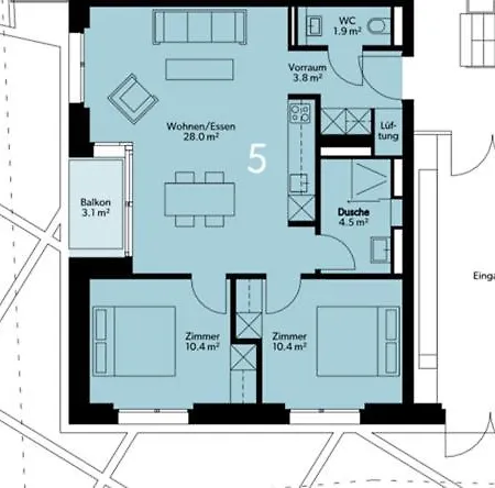 Apartamento Modern, Gemuetlich & Zentral - 3.5 Zimmerwohnung *